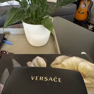 Versace Gold and Black Sunglass Temples with Case